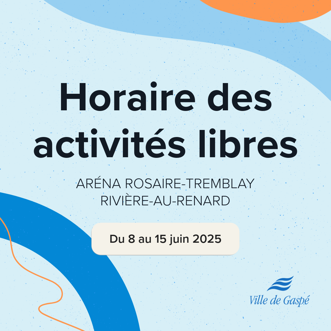 Horaire Aréna Rivière-au-Renard