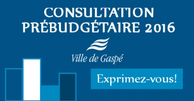 La Ville de Gaspé lance sa 2e consultation prébudgétaire