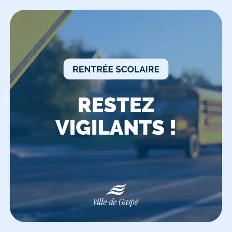Rentrée scolaire : restez vigilants!