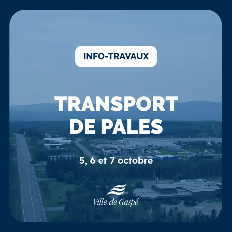 Info-travaux : Transport de pales